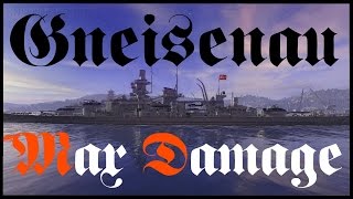 Gneisenau  World of Warships  207k Damage Max Damage on NA and EU [upl. by Ursulette16]