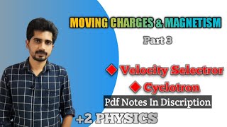 Moving Charges and Magnetism in class 12  Part 3  CYCLOTRON  Malayalam Tutorial [upl. by Einnaj]