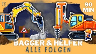 Bagger amp Baufahrzeuge ⭐ Alle Folgen  Kindervideos  Kinderfilme  telekids [upl. by Luemas563]