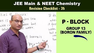 PBlock Group 13  Boron Family  Revision Checklist 35 for JEE amp NEET Chemistry [upl. by Behl716]