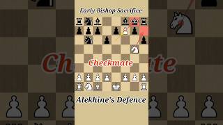 Brilliant Trap  Alekhines Defence chess shorts chessshorts [upl. by Bille116]