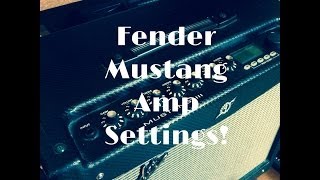 Fender Mustang Settings Comfortably Numb Solo [upl. by Dilahk]