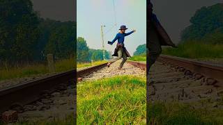 Train 🚃 horn viralvideo shortvideos train comedyvideos gurushort [upl. by Ahsotal]