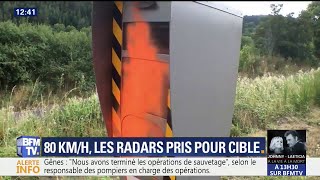 Sur les routes de France les radars sont les cibles du vandalisme [upl. by Oiratnom]