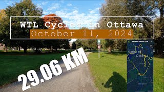 WTL Cycles 29 KM in Ottawa October 11 2024 4K ottawa bike cycling [upl. by Adeline825]