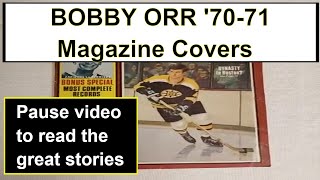 BOBBY ORR Boston Bruins 197071 NHL season magazine covers and stories [upl. by Peirce911]