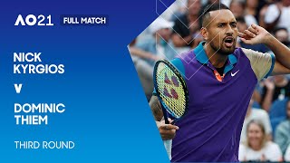 Nick Kyrgios v Dominic Thiem Full Match  Australian Open 2021 Third Round [upl. by Alyakim]