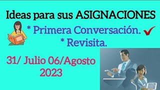 Ideas para las Asignaciones de esta Semana jw primera Conversación y Revisita [upl. by Ridinger]