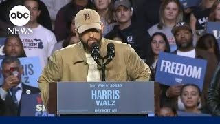 Eminem introduces Barack Obama at Kamala Harris rally in Detroit [upl. by Brost850]