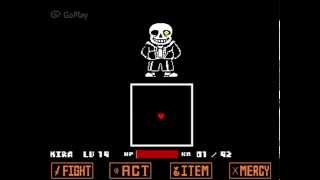 Undertale Sans boss fight  Genocide Run [upl. by Anec]