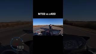 MT03 vs z400 motos [upl. by Nandor372]