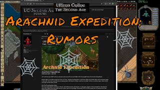 Classic Ultima Online T2A Second Age UOSA Arachnid Expedition Rumors [upl. by Kurr]