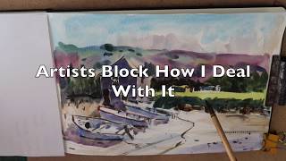 Artists Block How To Survive Mullion Cove Cornwall Sketch Book Demo [upl. by Ettenuahs124]