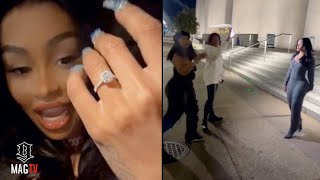 Blac Chyna Shows Off Her Engagement Ring While Filming Wit Mom Tokyo Toni 💍 [upl. by Ainehta]