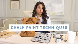 Chalk Finish Paint Ideas  6 Techniques to Antique amp Distress Furniture  Amitha Verma [upl. by Duane944]