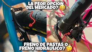 LE INSTALO FRENOS HIDRAULICOS 0 FRENO DE BORRADOR A MI BICI🤔 [upl. by Esyned99]