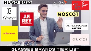 Ranking The Worlds BEST Frame Brands  The Glasses TIER LIST [upl. by Lubow]