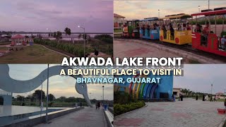 Akwada lake front and park A beautiful place to visit in Bhavnagar city of Gujarat [upl. by Nywles]