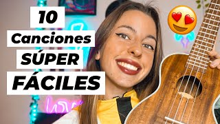 Las 10 canciones más FÁCILES con UKELELE para impresionar a tu crush❤️🎵 [upl. by Eadnus]