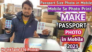 Hp InkTank 316 Passport Size Photo Printing in Mobile  Passport size photo in Mobile [upl. by Damahom745]