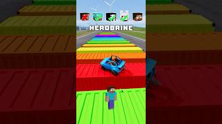 NOOB vs PRO vs HACKER vs HEROBRINE Car Jump Challenge 5 🤩 🚗 shorts beamngdrive [upl. by Nylesoj]