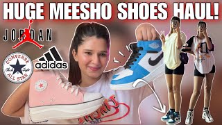 Huge MEESHO Shoes Haul💕Dupes of NikeAdidasConverse Under Rs599 Rupal Yadav meesho [upl. by Nahsez]