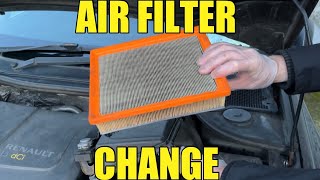 How To Change The Air Filter on a Renault Laguna 3 15dCi 2007  2015 [upl. by Akimed]