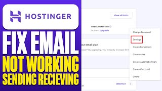 Hostinger Email Not WorkingSending Recieving FIX [upl. by Alaik]