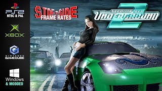 Need for Speed Underground 2  Side by Side Frame Rates  PS2 pal ntsc XBOX Gamecube Windows ReShade [upl. by Steinberg]