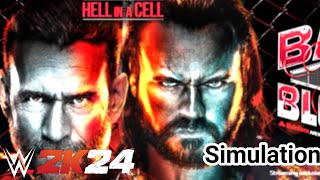 WWE 2K24 GAMEPLAY CM Punk VS Drew McIntyre Bad Blood Hell in a Cell Simulation [upl. by Nnaarual535]