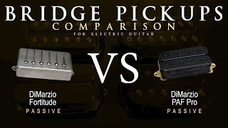 DiMarzio FORTITUDE vs PAF PRO  Bridge Guitar Pickup Comparison Tone Demo [upl. by Ettenad]