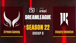 Dota2  Xtreme Gaming vs Shopify Rebellion  Game 2  DreamLeague Season 22  Group B [upl. by Alguire]