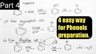 Class 12 chemistry chapter11 Part 4 Preparation of Phenols 4 easy way for phenol preparation [upl. by Airlie]