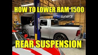 RAM 1500 Lowering Kit INSTALL  REAR Suspension 20092018 [upl. by Wernda]