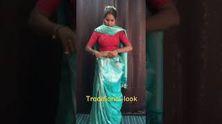 Traditional saree look saree reels traditionlook ytshorts [upl. by Moffit]