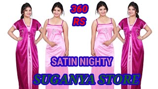 Stylish Satin Womens Night Wear satin nighties collection for women and girls suganya satin [upl. by Rocco27]