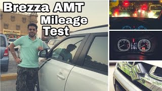 Maruti Suzuki Brezza AMT mileage test [upl. by Kosel]