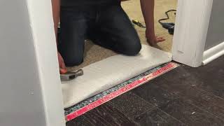 How to transition carpet to hardwood carpettoolzcom [upl. by Aihcrop]