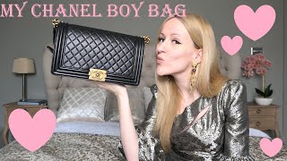 Chanel Boy Bag  New Medium Size Review [upl. by Einnaoj]