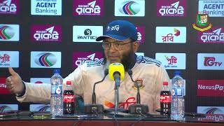 Media conference  Mushtaq Ahmed Bangladesh Spin Bowling Coach  BAN vs SAN  1st Test  Day 03 [upl. by Nimesay]