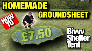 MAKE YOUR OWN GROUNDSHEET FOR £750  carp fishing ground sheet bivvy shelter tent [upl. by Ule]