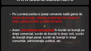 LucrareLicentaro Prezentare servicii redactare lucrare de licenta drept la comanda [upl. by Hayden457]