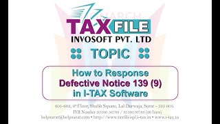 How to Response Defective Notice 139 9 in ITAX Software [upl. by Adnahcir]