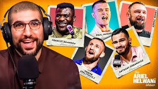 The Ariel Helwani Show  Ngannou Dvalishvili Hughes Jones Hernandez  Oct 21 2024 [upl. by Otrepur]