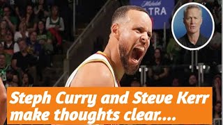 Steph Curry and Steve Kerr make thoughts clear after Warriors coach’s fiery reaction to 2x MVP [upl. by Triny82]