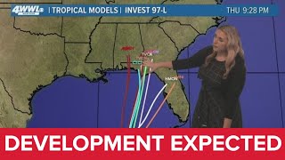 Sunday 10 PM Tropical Update Tropical development in Gulf expected this week [upl. by Matronna102]