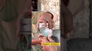 Piston rings installing in shorts trucking workshop skills youtubeshorts viral trending [upl. by Novar]