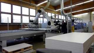 fischertech KUKARoboterPalettierung für Möbelteile  robot palletizing [upl. by Llennahs]