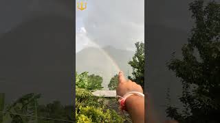 पहाड़ो मैं इंद्रधनुष trending nature rain rangoli pahadi pahad public like share subscribe [upl. by Tnomad107]