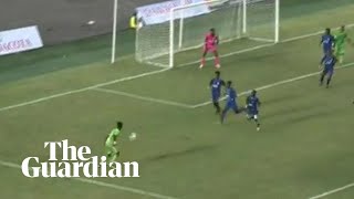 Fifteenyearold scores spectacular solo goal in Ghanaian football final [upl. by Tomlin]